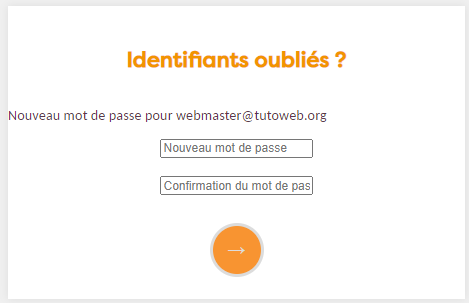 modification du mot de passe