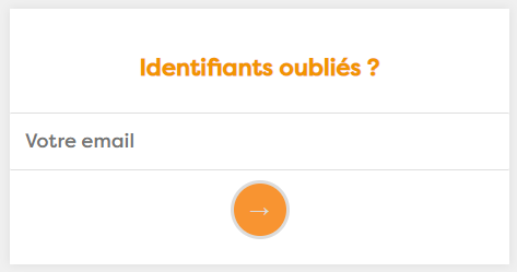 image lorsque le mot de passe est oublié